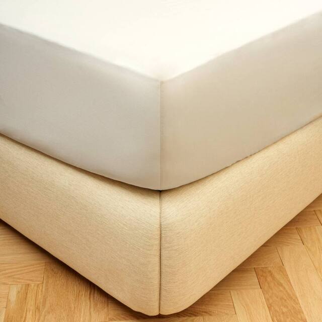Bedable 100% Cotton Deep Fitted Sheet Sateen 460 Thread Count - (Up to 36cm) in Cream - Size: Super King Fitted - image 1