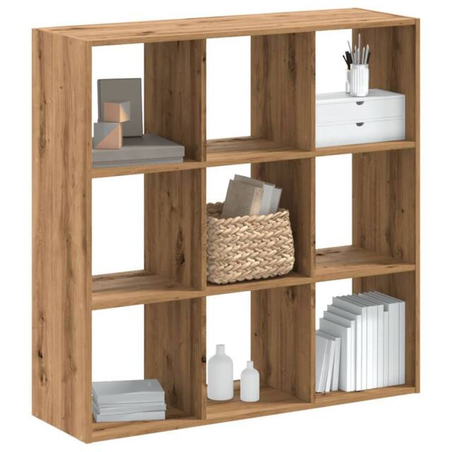Berkfield Home Bookcase Artisian Oak 102x32x102 cm Engineered Wood in Brown - Size: 102 x 32 x 102 cm - image 1
