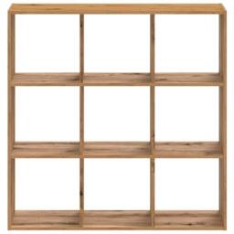 Berkfield Home Bookcase Artisian Oak 102x32x102 cm Engineered Wood in Brown - Size: 102 x 32 x 102 cm - thumbnail 4