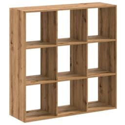 Berkfield Home Bookcase Artisian Oak 102x32x102 cm Engineered Wood in Brown - Size: 102 x 32 x 102 cm - thumbnail 6