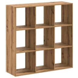 Berkfield Home Bookcase Artisian Oak 102x32x102 cm Engineered Wood in Brown - Size: 102 x 32 x 102 cm - thumbnail 2