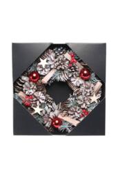 KDMD Woodland Snow Wreath with Red Baubles - thumbnail 8