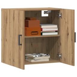 Berkfield Home Wall Cabinet Artisan Oak 60x31x60 cm Engineered Wood in Brown - Size: 60 x 31 x 60 cm - thumbnail 3