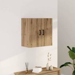 Berkfield Home Wall Cabinet Artisan Oak 60x31x60 cm Engineered Wood in Brown - Size: 60 x 31 x 60 cm - thumbnail 2