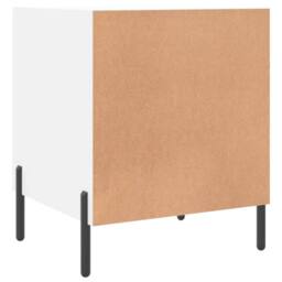 Berkfield Home Modern Bedside Cabinet White 40x40x50 cm Engineered Wood - Size: 40 x 40 x 50 cm - thumbnail 8