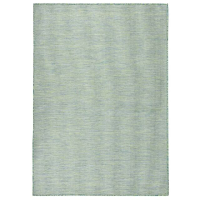 Berkfield Home Outdoor Flatweave Rug 200x280 cm Turquoise in Black - Size: Medium - image 1