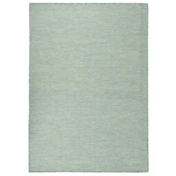 Berkfield Home Outdoor Flatweave Rug 200x280 cm Turquoise in Black - Size: Medium