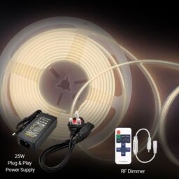 ENER-J COB LED Strip Light Kit 5m 24V 4000K 480 LEDs Per Metre Dimmable UK Plug in White - thumbnail 3