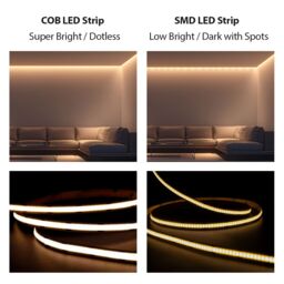 ENER-J COB LED Strip Light Kit 5m 24V 4000K 480 LEDs Per Metre Dimmable UK Plug in White - thumbnail 6