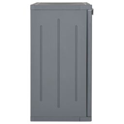 Berkfield Home Garden Storage Cabinet Grey 65x45x88 cm PP Rattan - Size: 65 x 45 x 88 cm - thumbnail 3