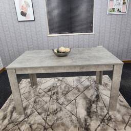 KOSY KOALA Stone Grey Effect Dining Table Set with 4 Cream Plastic Chairs - thumbnail 8