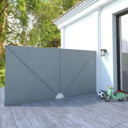 Berkfield Home Collapsible Terrace Side Awning Grey 400x200 cm - thumbnail 2