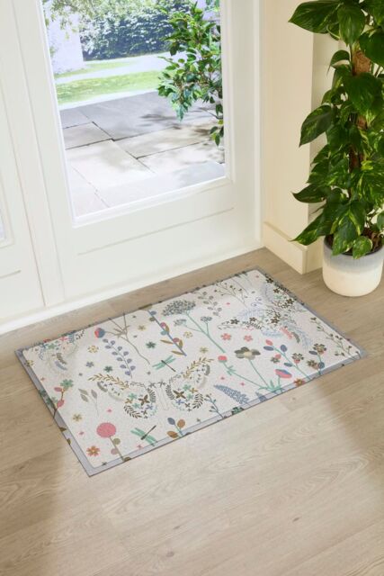 Artsy Mats Butterfly Floral Doormat - Size: 90 cm x 60 cm - image 1