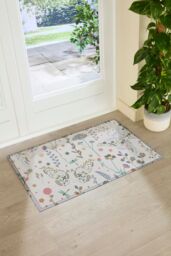 Artsy Mats Butterfly Floral Doormat - Size: 90 cm x 60 cm - thumbnail 2