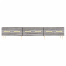 Berkfield Home TV Cabinet Grey Sonoma 150x36x30 cm Engineered Wood - Size: 150 x 36 x 30 cm - thumbnail 5
