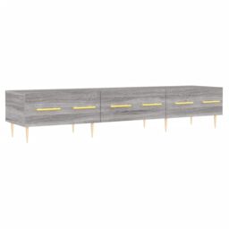Berkfield Home TV Cabinet Grey Sonoma 150x36x30 cm Engineered Wood - Size: 150 x 36 x 30 cm - thumbnail 2
