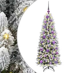 Berkfield Home Artificial Christmas Tree with 150 LEDs White 53 x 53 x 120 cm - thumbnail 2
