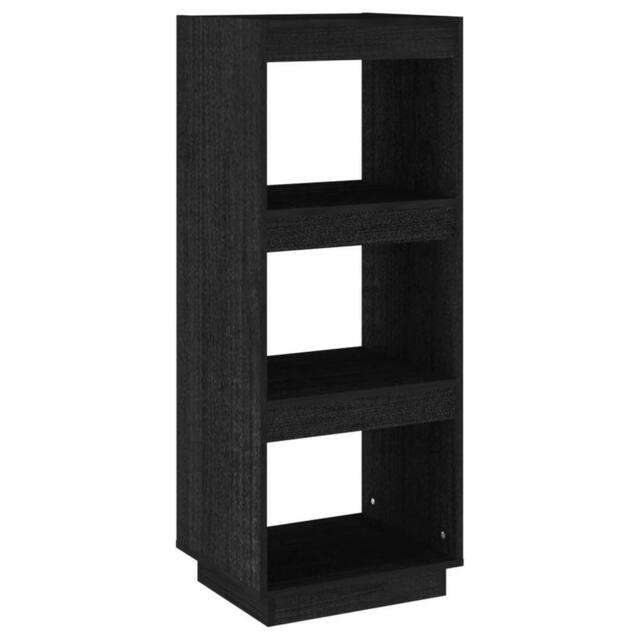 Berkfield Home Book Cabinet/Room Divider Black 40x35x103 cm Solid Pinewood - Size: 40 x 35 x 103 cm - image 1