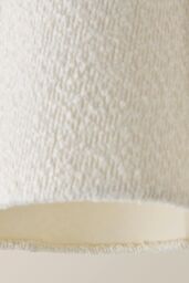 ValueLights Amy Cream Boucle Scallop Shape Ceiling Floor Table Lamp Shade with LED Bulb - thumbnail 5