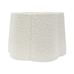 ValueLights Amy Cream Boucle Scallop Shape Ceiling Floor Table Lamp Shade with LED Bulb - thumbnail 2