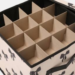 OHS Christmas Bauble Storage Box Festive Decoration Organiser 64 Slots in Cream - thumbnail 5