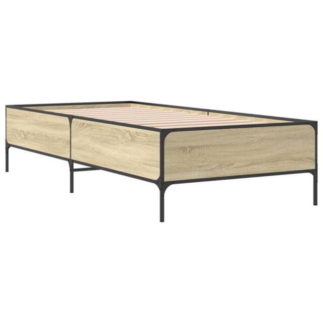 Berkfield Home Durable Bed Frame without Mattress Sonoma Oak 90x200 cm in Light Oak - image 1