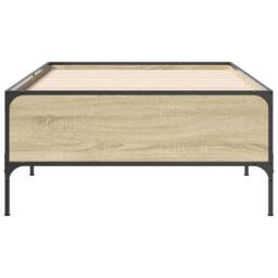 Berkfield Home Durable Bed Frame without Mattress Sonoma Oak 90x200 cm in Light Oak - thumbnail 4