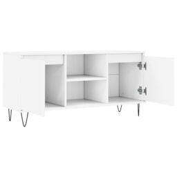 Berkfield Home TV Cabinet White 104x35x50 cm Engineered Wood - Size: 104 x 35 x 50 cm - thumbnail 6