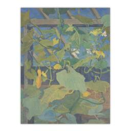 Artery8 Theo van Hoytema Framed Wall Art Print Greenhouse Ornamental Gourds in Green - Size: A4 - thumbnail 3