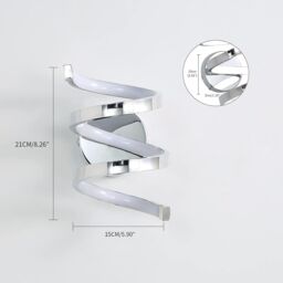 COMELY LED Wall Light, 18W Modern Indoor Wall Lamp, 6000K in Silver - thumbnail 5