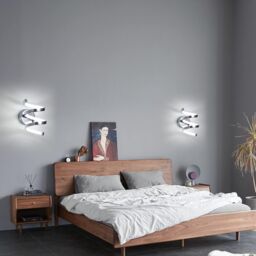 COMELY LED Wall Light, 18W Modern Indoor Wall Lamp, 6000K in Silver - thumbnail 3