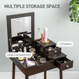Wyld Haus Sinotti Black Dressing Table Flip Up Mirror - thumbnail 6