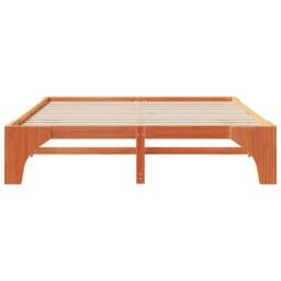 Berkfield Home Stylish Floor Bed Frame with Storage Brown 200 x 200 cm Solid pin - thumbnail 5