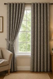 Homescapes Aztec Jacquard Curtain Tie Back Pair in Grey - thumbnail 3