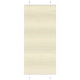 Berkfield Home Pleated Blind Cream 90x200 cm Fabric Width 89.4 cm Polyester - thumbnail 1
