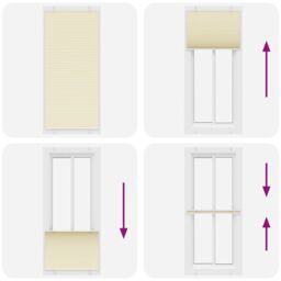 Berkfield Home Pleated Blind Cream 90x200 cm Fabric Width 89.4 cm Polyester - thumbnail 5