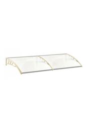 "Living and Home Window & Door Awning Canopy - UV & Weather Resistant 75""x39"" Polycarbonate Cover with Aluminium Brackets for Porch, Patio, Deck, White" - thumbnail 9