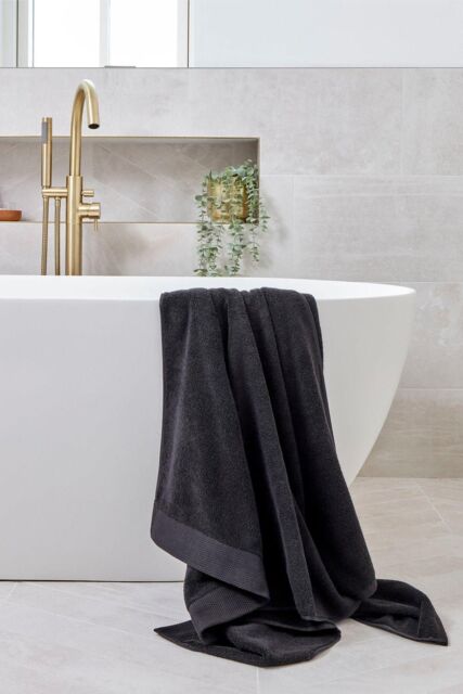 CHRISTY 'Luxe' Elegant 100% Turkish Cotton 730GSM Towels in Black - image 1
