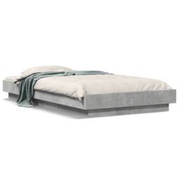 Berkfield Home Bed Frame without Mattress Concrete Grey 75x190 cm Small Single - thumbnail 1