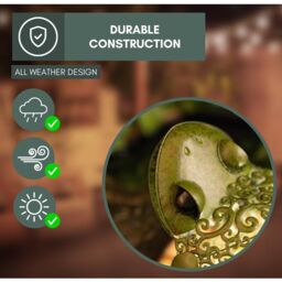 Marco Paul 33cm Green Metal Solar Silhouette Frog Ornament - thumbnail 8