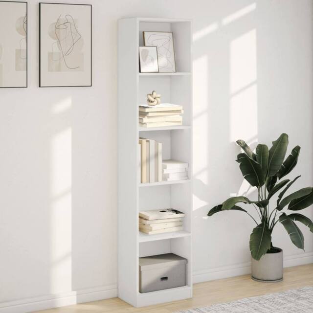 Berkfield Home Decorative Bookcase White 40x24x176 cm Engineered Wood - Size: 40 x 24 x 176 cm - image 1