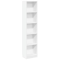 Berkfield Home Decorative Bookcase White 40x24x176 cm Engineered Wood - Size: 40 x 24 x 176 cm - thumbnail 3