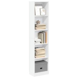Berkfield Home Decorative Bookcase White 40x24x176 cm Engineered Wood - Size: 40 x 24 x 176 cm - thumbnail 2