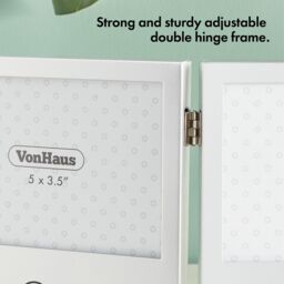 VonHaus Multi-Photo Baby Scan Photo Frame in Silver - thumbnail 4