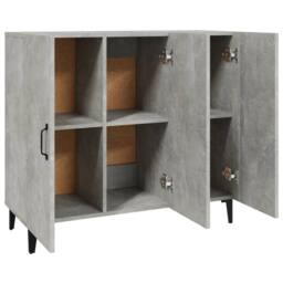 Berkfield Home Sideboard Concrete Grey 90x34x80 cm Engineered Wood - Size: 90 x 34 x 80 cm - thumbnail 7