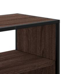 Berkfield Home TV Cabinet Brown Oak 100x31x39.5 cm Engineered Wood & Metal - thumbnail 8