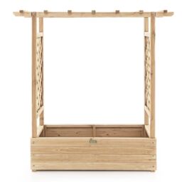 Costway Raised Garden Bed Vertical Plant Container for Climbing Plant in Natural - thumbnail 4