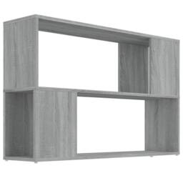 Berkfield Home Book Cabinet Grey Sonoma 100x24x63 cm Engineered Wood - Size: 100 x 24 x 63 cm - thumbnail 1