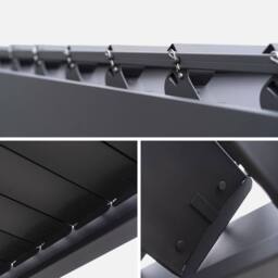 sweeek Louvered pergola aluminium 4 x 3m in Dark Grey - thumbnail 7