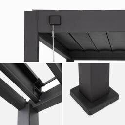 sweeek Louvered pergola aluminium 4 x 3m in Dark Grey - thumbnail 8